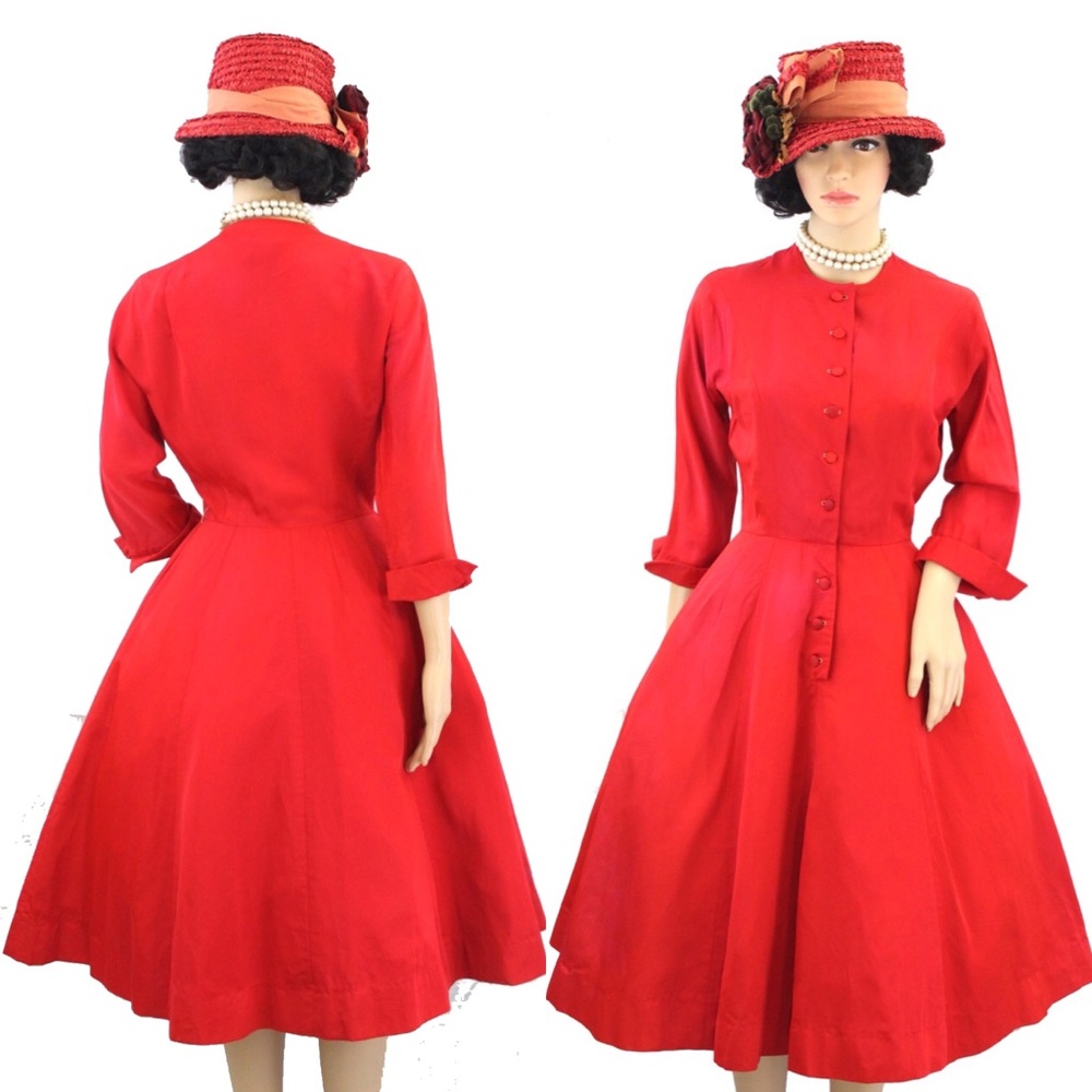 SOLD - 1953 YOUTH GUILD VINTAGE DRESS - Picture 2 of 4